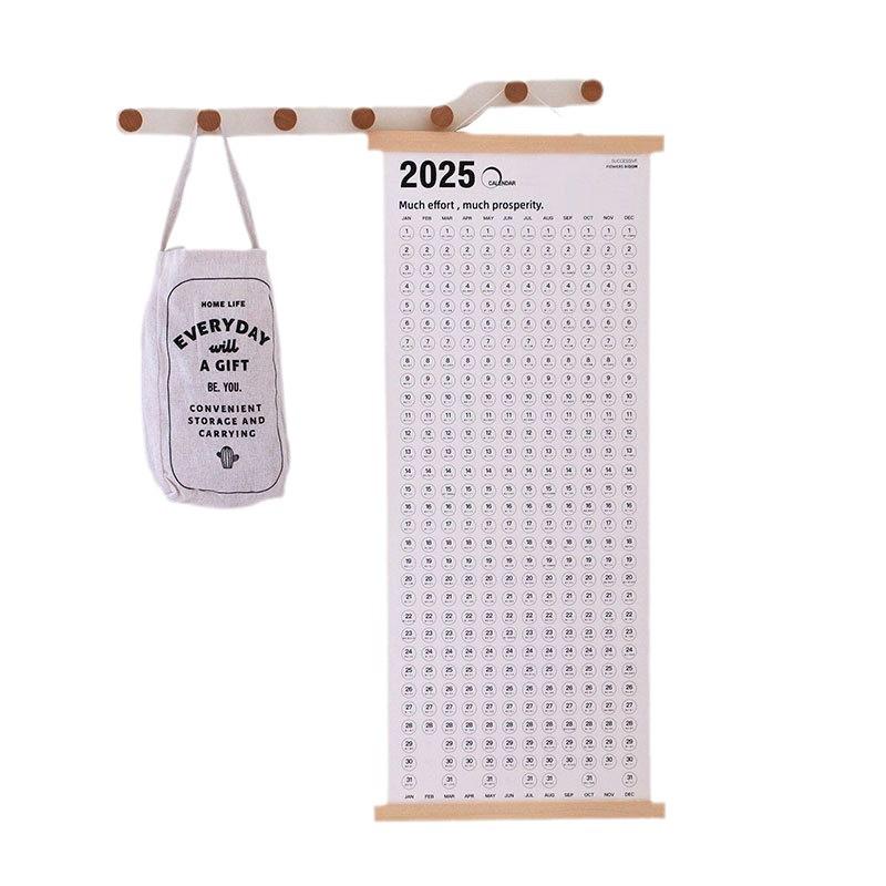 2025 Wooden Wall Calendar: Creative Single Sheet Hanging Planner