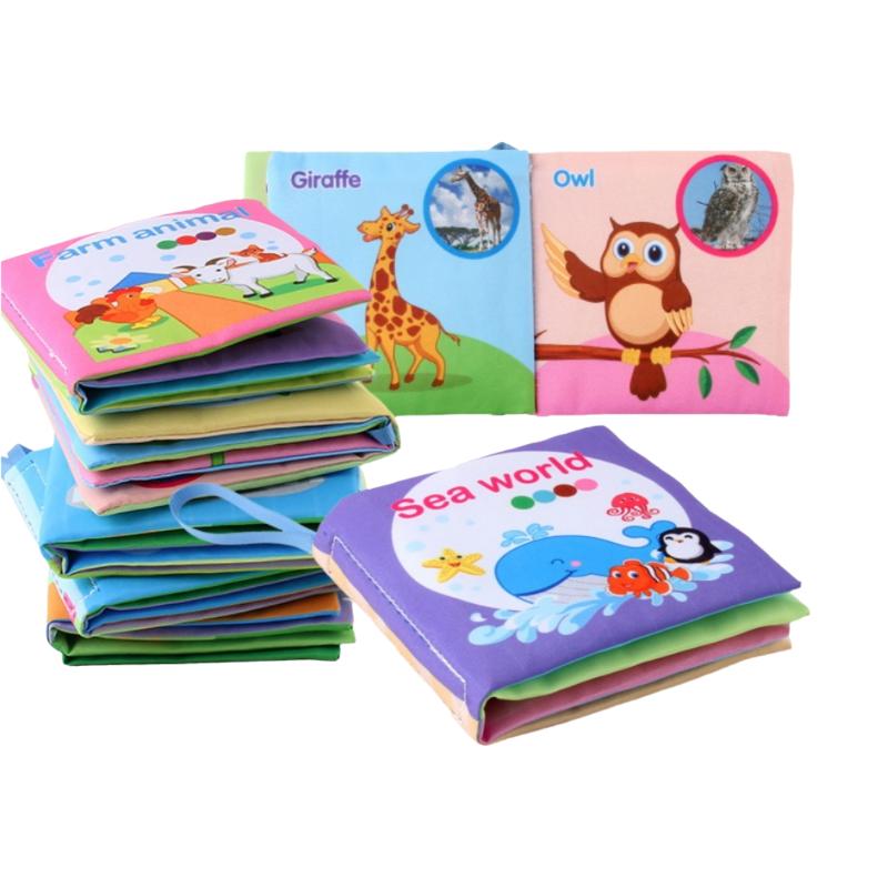 1 szt. Montessori 3D Dotyk Wysoki Kontrast Książeczka z Tkaniny Miękkie Książeczki dla Niemowląt Zabawki Sensoryczne Wczesna Nauka Gry Edukacyjne dla Dzieci