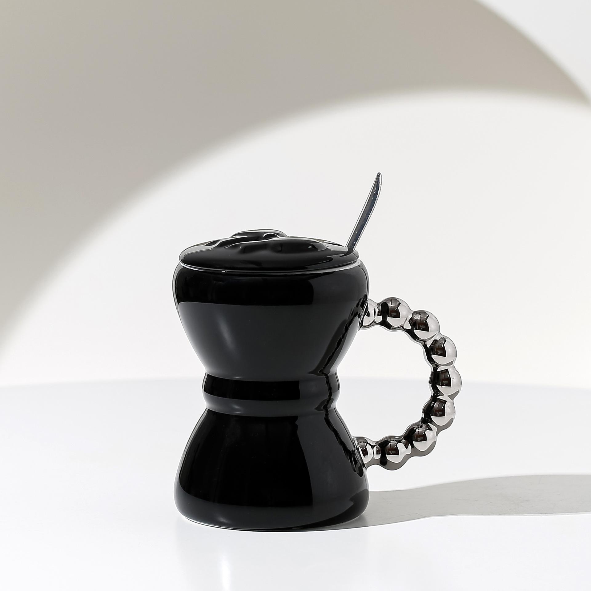 

Легкая керамическая чашка класса люкс с крышкой, бантом, ложкой, мини-чашка для кофе, пара, питьевая вода, чашка для офиса и дома 201-300ml