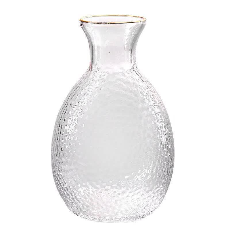 Japanese Hammered Glass Sake Set