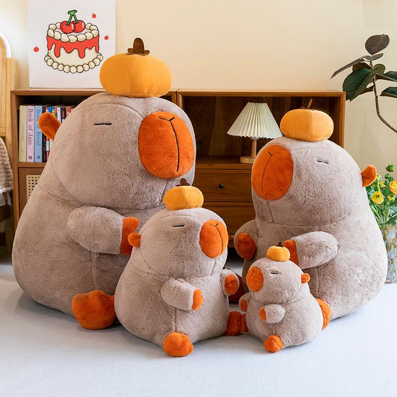 Peluche Capibara Simulazione Cartone Animato 90Cm Kawaii Animale Cachi Morbido Bambola Imbottita Per Stanza Bambine Decorazione Grande Dimensioni Regalo di Compleanno