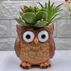 Cute Owl Planter Cartoon Animal Vase Creative Pen Container  Dried Flower