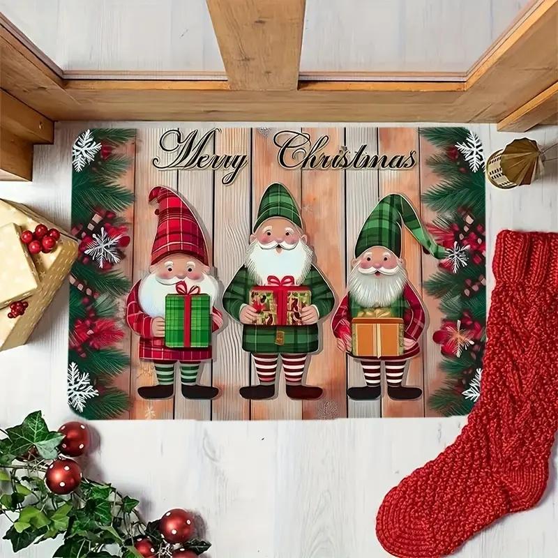 Christmas Gnomes Doormat: Festive and DelightfulHome Decor Bedroom Living Room Entryway Floor Mat Kitchen Bathroom Carpet