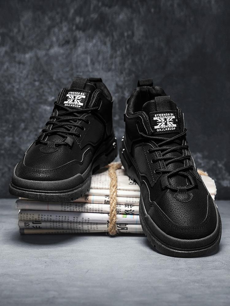 Herren High Top Arbeitsstiefel Rutschfeste Abriebfeste Plateausohle Höhenerhöhend Outdoor Wanderschuhe Bequem Herbst Neu