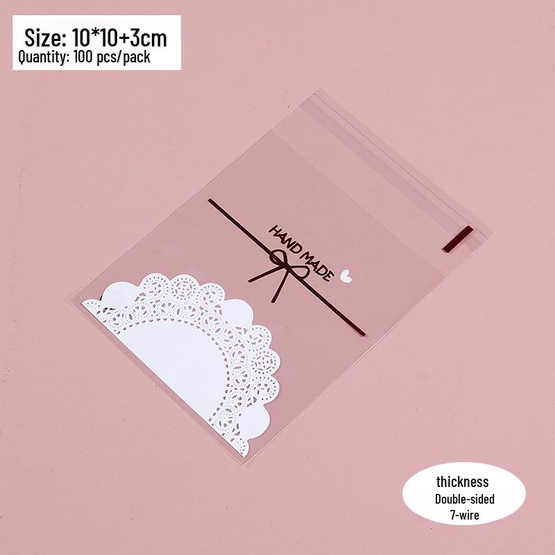 

Пакеты с застежкой-молнией и кружевным бантом для макарон и нуги — дизайн «Снежинка», разные размеры