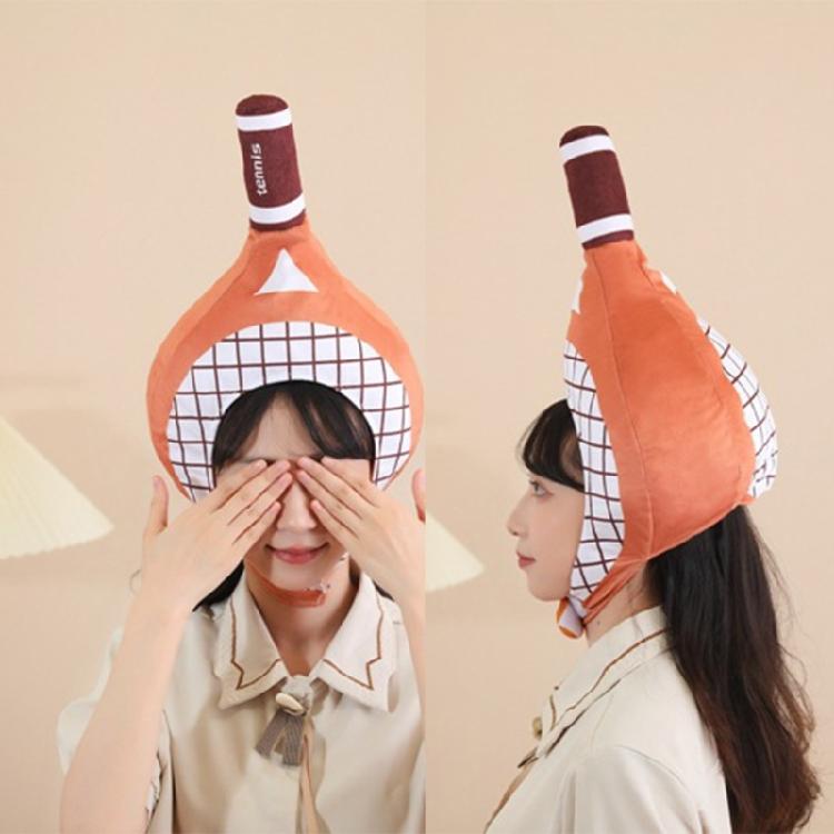 Funny Adult Stuffed Tennis Racket Shape Hat Christmas Headwear Women Teen Carnivals Party Gift Birthday Christmas Hat
