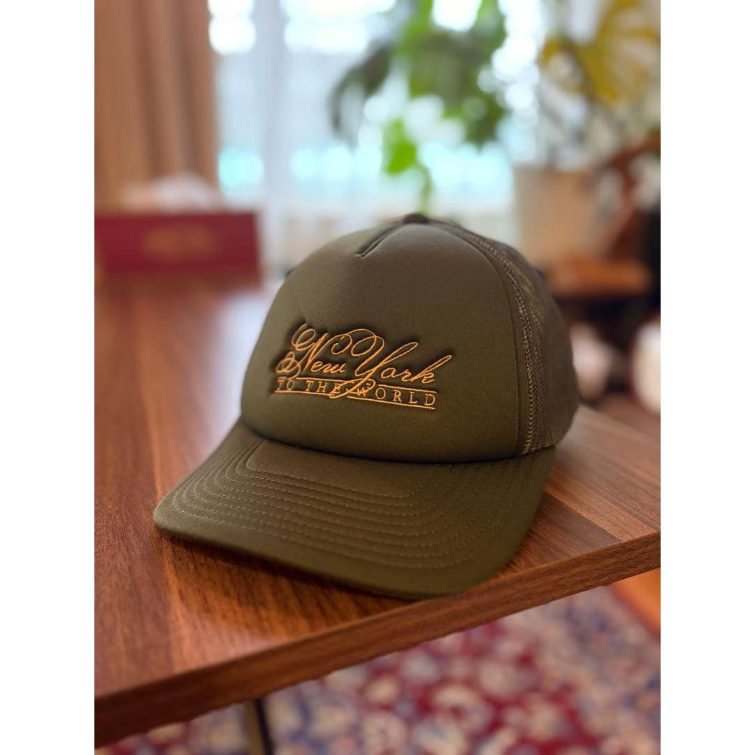 Used [KITH] New York Mesh Snapback Cap Olive