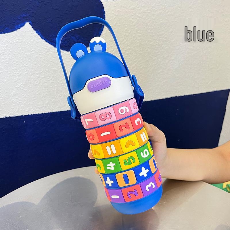 

Портальная термокружка для детей детского сада - нержавеющая сталь 316, большая вместимость, милый дизайн 430ml синий