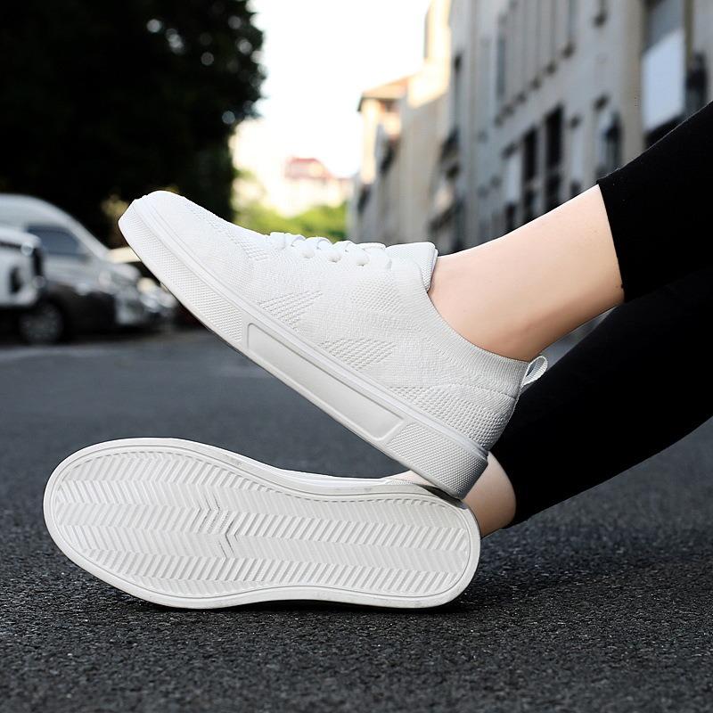 Plus Size Mesh Women Shoes Solid Color Flat Platform Sneakers Fashion Fitness Ladies Shoes Outdoor Neutral Running Sneaker 2024