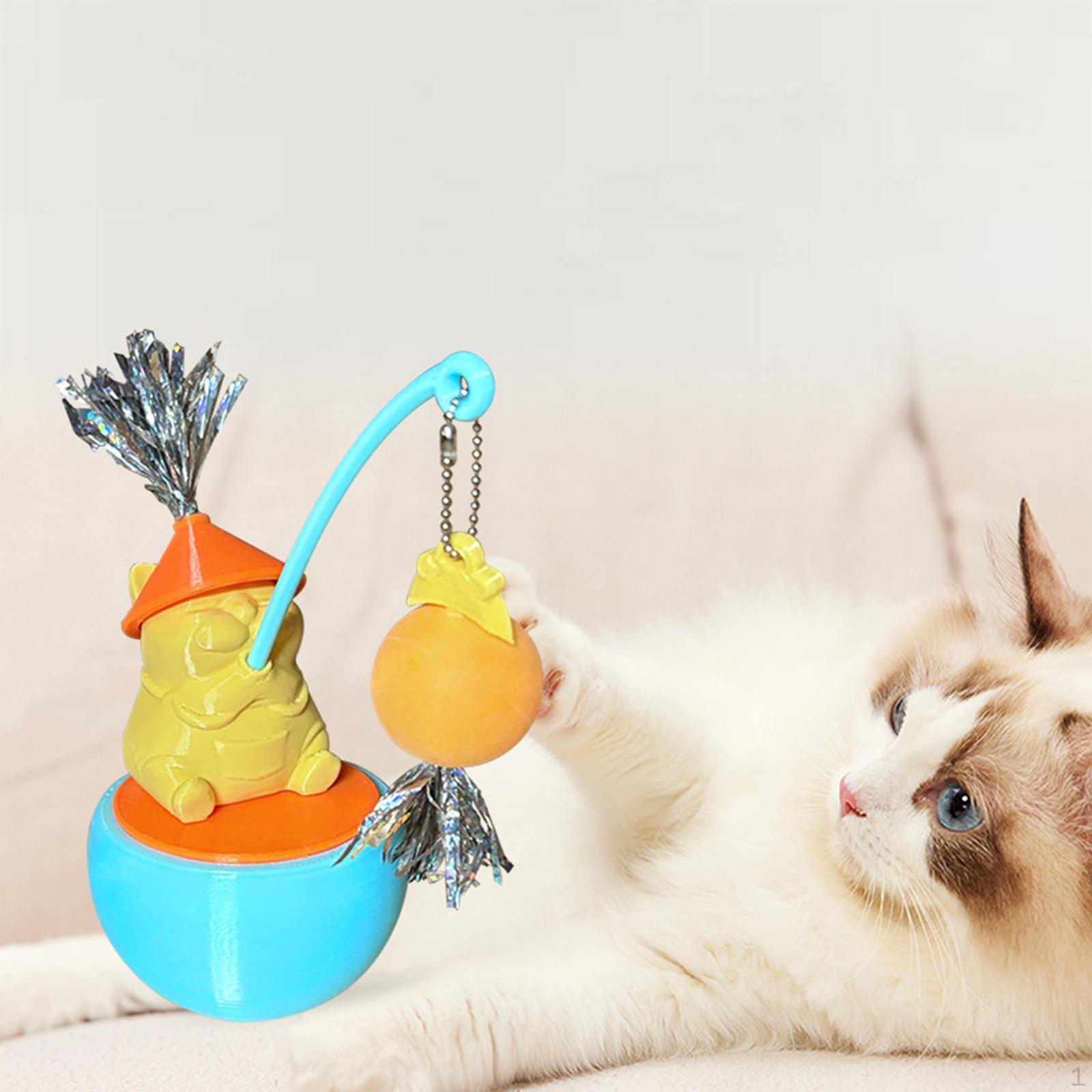 

Cat Tumbler Toy Interactive Funny Enrichment Track Ball Cats Teaser for Pet Supplies Kitten