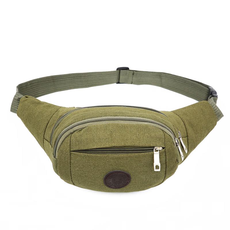 Li Shen Men's Outdoor Canvas Sports Crossbody Phone Waist Bag