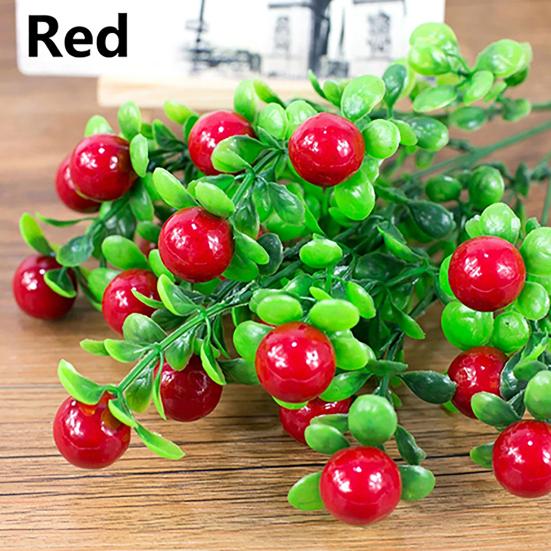 1Pc 6 Branches 18 Heads Artificial Simulation Fruits Flower Home Garden Decoration DIY Art