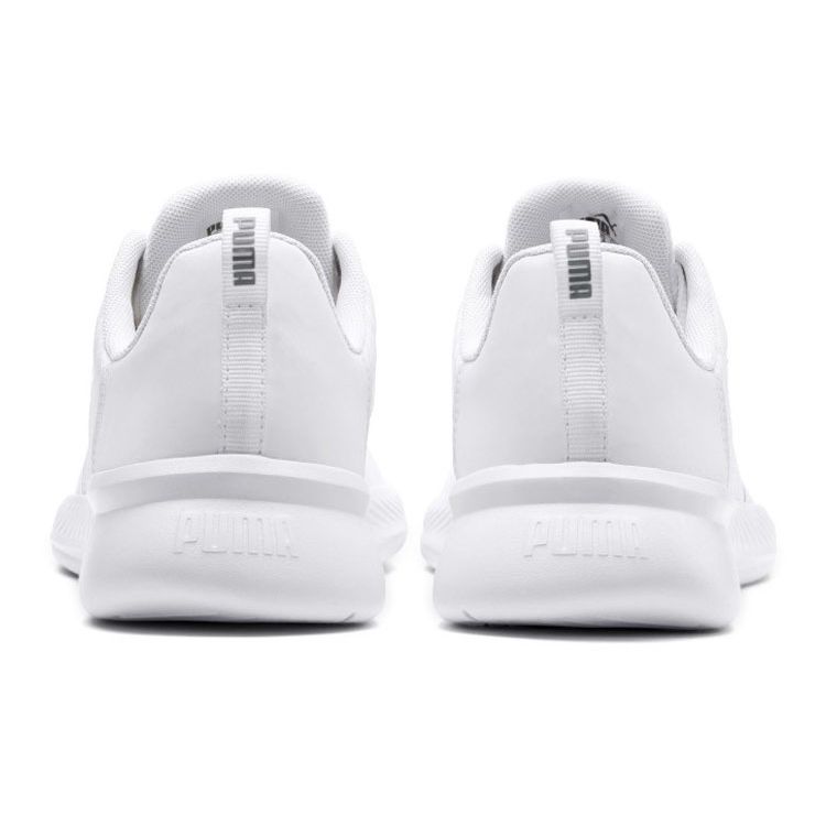 Puma Tishatsu Runner Minimalist Solid Color Fabric Slip Resistant Durable Low Top Casual Running Shoes Women Sneakers White 191071-04