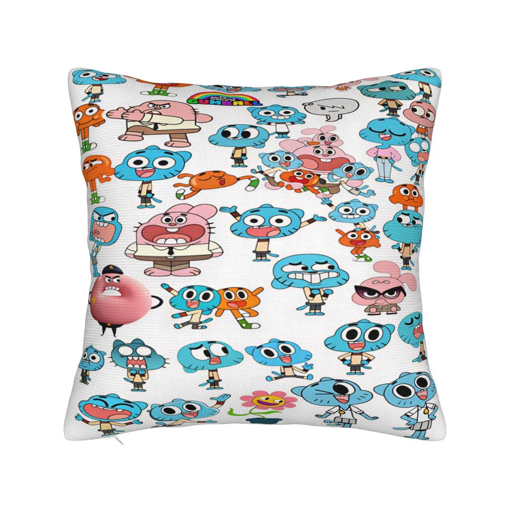 Gumball Gum Ball Watterson Amazing Cartoon Pillow Case Print Pillow Cover Novelty Cushion Cover For Sofa Bedroom Home Decor