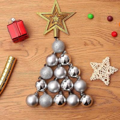 Pack of 24 Christmas Tree Decoration Balls Ornaments Hanging Props Xmas Tree Décor Accessories - Christmas Decorations Items