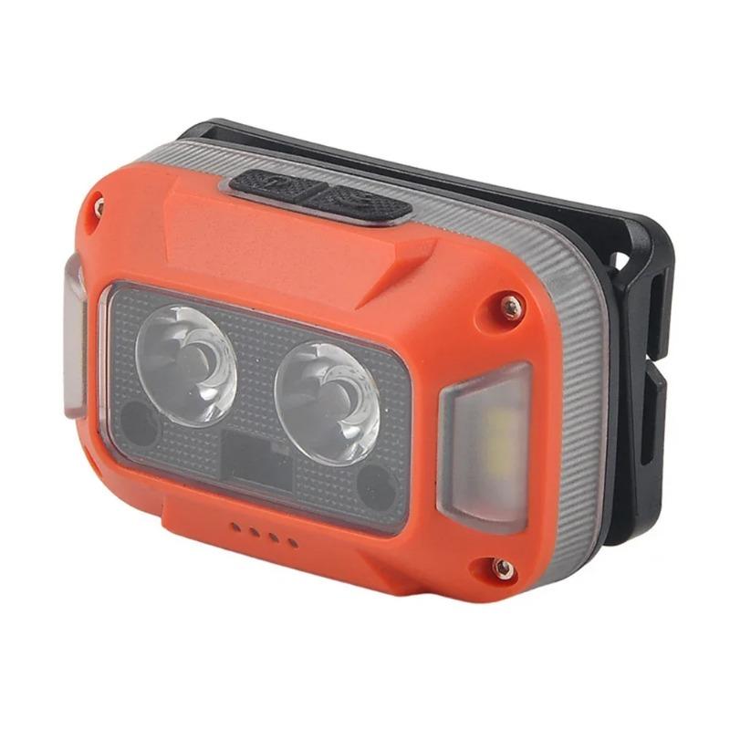 USB C Rechargeable Headlights Motion Sensor Digital Power Display Headlamp Portable Head Lamp Fishing Forehead Flashlight Porta