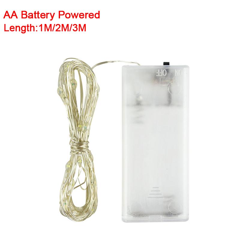 1-3M LED String Lights Warm White Fairy Lights Garland for Home Christmas Wedding Birthday Party Decoration Battery Powered Lamp