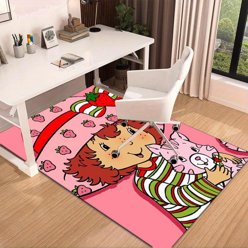 Strawberry Hat And Cat Carpet, Chair Rug,Rug for Office Bedroom living rooms, Doormat decor Fan Gift Christmas Gift