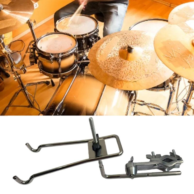 Drum Extension Clamp Drum Support Drum Holder Stand Drum Clamp Extension Clip Cymbal Drum Arm Stand Holder Double Design