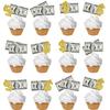 Pacote com 20 Toppers para Cupcake Nota de 100 Dólares Toppers para Cupcake Símbolo de Dólar Decorações com Tema de Dinheiro para Aniversário Casamento Aniversário