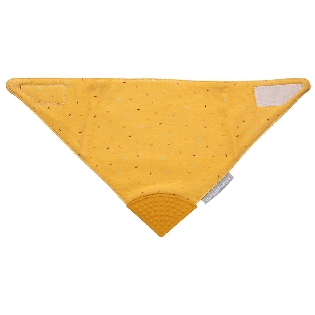 CANPOL 26/902 Fabric bib with teether yellow