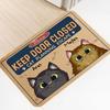 Funny Cute Cat Welcome Doormat Machine Washable Anti-slip Floor Mat Home Decor Living Room Bedroom Kitchen Entrance Foot Mats