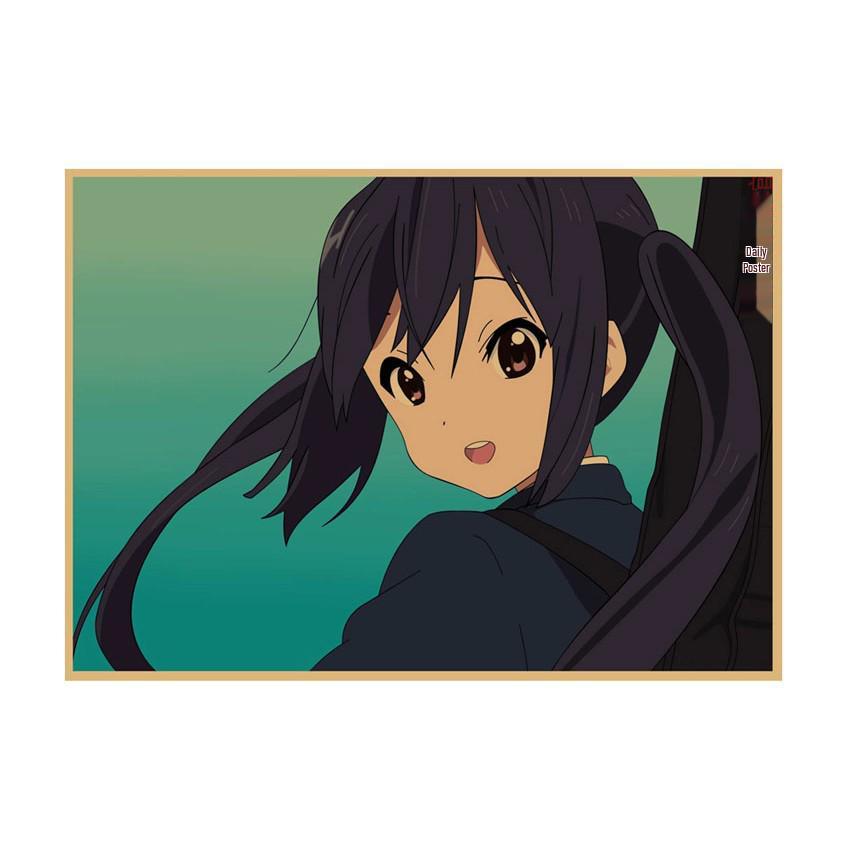 K-ON! Kraft Paper Anime Poster for Dorm, Bar, or Cafe Wall Décor.
