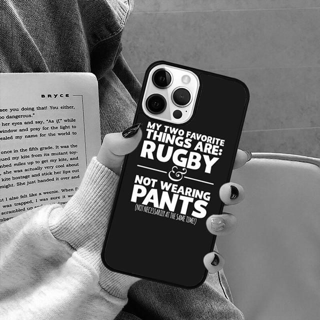 Cute Rugby Player Phone Case Cover for iPhone 17 Air 16 16e 15 13 14 11 12 Pro Max Plus  Coque Fundas Shell