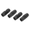 4pcs Universal Aluminum AN6 0 Degree Straight Swivel Hose End Fitting Adapter Car Modification Black for Fuel