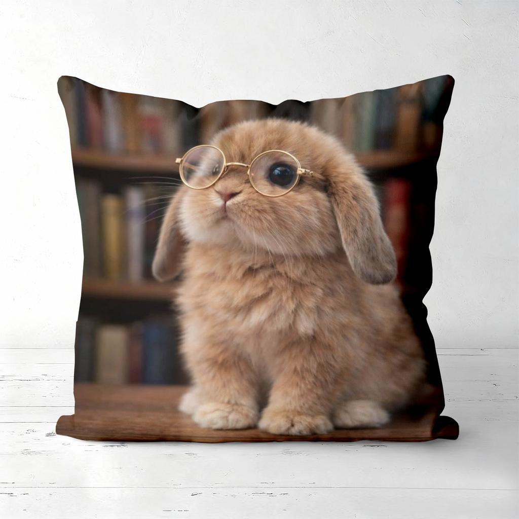 Cute Wild Baby Animal Print Throw Pillow Covers Pattern Cushion Cover Suitable For Sofa Bedroom Car Pillow Cover