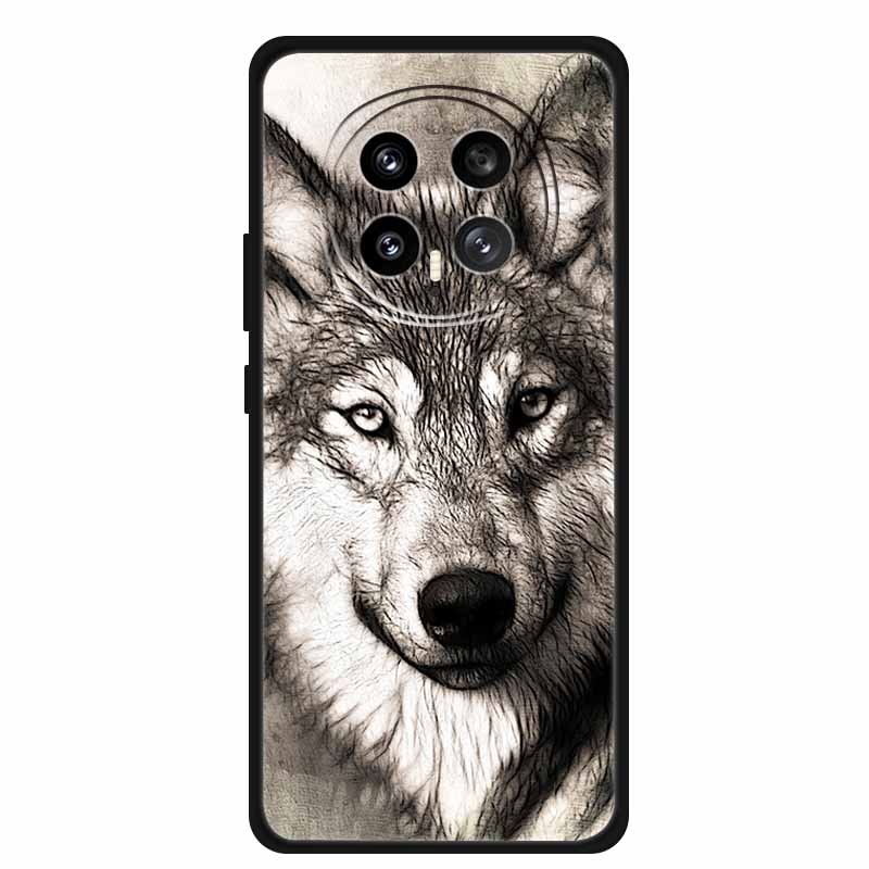 For Honor Magic8 5G 2025 Phone Case 6.58" Tiger Lion Cats Soft TPU Black Silicone Back Cover For Honor Magic 8 Fundas Shockproof