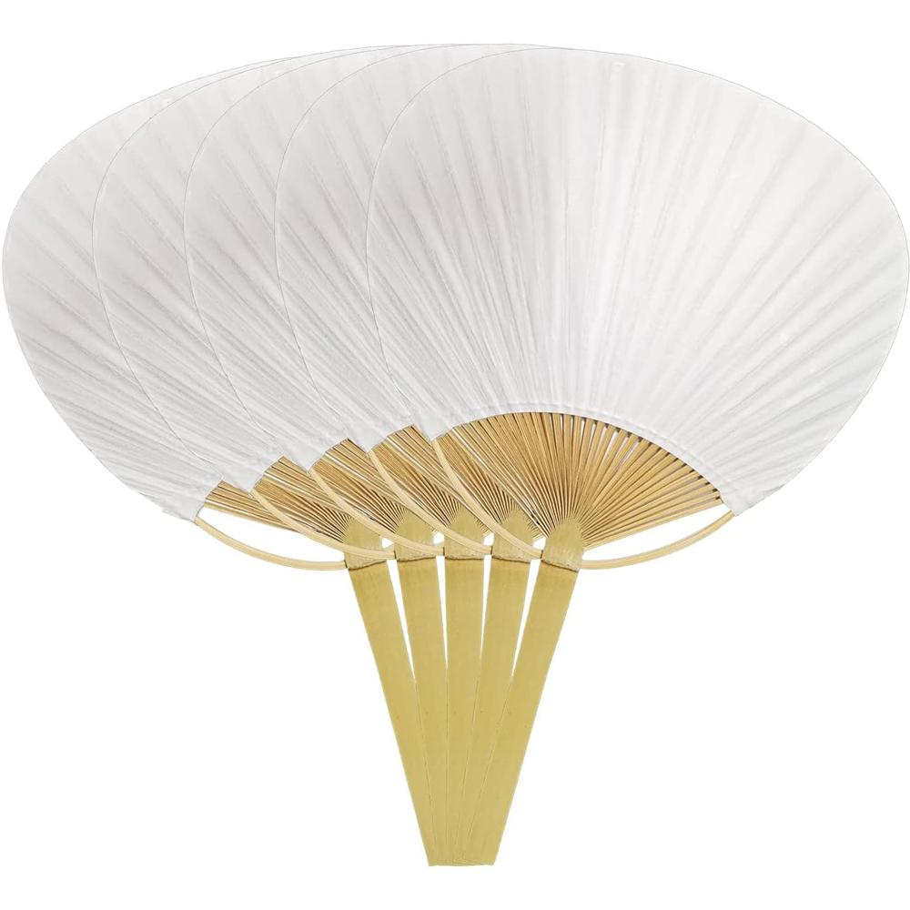 5/10/20pcs Pai Pai Bambu Pure White Bamboo Handle Blank Calligraphy Painting Blank Group Fan White Fan Summer