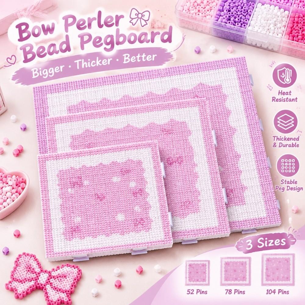 Plastic Perler Bead Board 52/78/104 Pins Square Bead Boards New Bead Pegboards Pixel Art Making