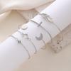 Women's Snake-Inspired Diamond Green Gem Bracelet Set: Four-Piece Cross-Border Jewelry Collection