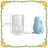 Easter Baking Molds, Reusable Bunny Egg, Easy Release Silicone Candle Making Molds, Decor for Plaster, Wax, Clay, Resin Soap