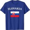 Slowakische Stolzflagge Herren T-Shirt Slowakei Tolles Geschenk T-Shirt Kurzarm Lässig 100% Baumwolle Herren Bekleidung