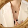 European-American Star Moon Pendant Necklace with Real Gold Electroplating – Simple Style Clavicle Chain Accessory