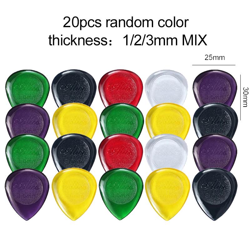 5/10/20pcs Guitar Paddles with Water Droplet Shape ABS Plectrums 1/2/3mm Electric Guitar Bass Pick Guitar Accessories TMZ