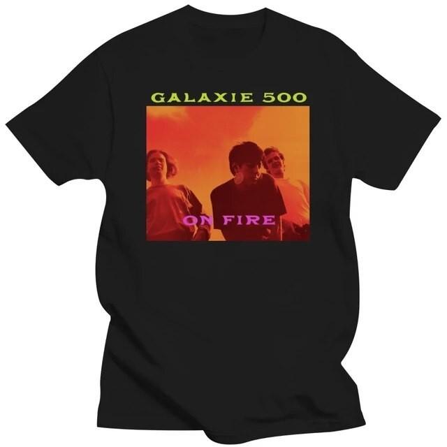 Vtg GALAXIE 500 Band On Fire Black Cotton Full Size Men Women Shirt TT49 Unisex T-Shirt S