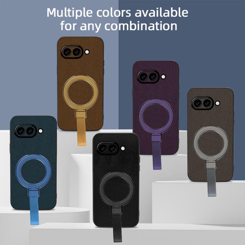 Premium PU Leather Magnetic Ring Stand Phone Case for Google Pixel 9A,8A Business Style Protective Cover