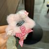 Autumn/Winter Cute Plaid Bow Star Kitten Hair Clip for Girls