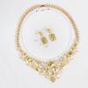 Luxury Jewellery Fashion Translucent Exaggerated Fine Irregular Necklace Earrings Dress Accessories Set Prom Bridal Party M-245