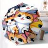 1pc Kittens Cats Auto Umbrella   Auto Open/Close Folding Umbrella with  8 Rib Frame, 3 Fold Compact Umbrella for Men & Women, 100