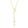 Waterproof 18k Gold Plated Y Shaped Stainless Steel Necklace Fashion Layered Chain Pendants Necklaces for Women