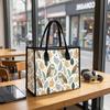 Cute Owl Pattern Canvas Tote Bag for Daily Shopping Casual Portable Reusable Handbag