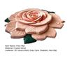 Floral Floor Mat Realistic 3D Visual Effect Flower Carpet Absorbent Floor Rug with Non-Slip