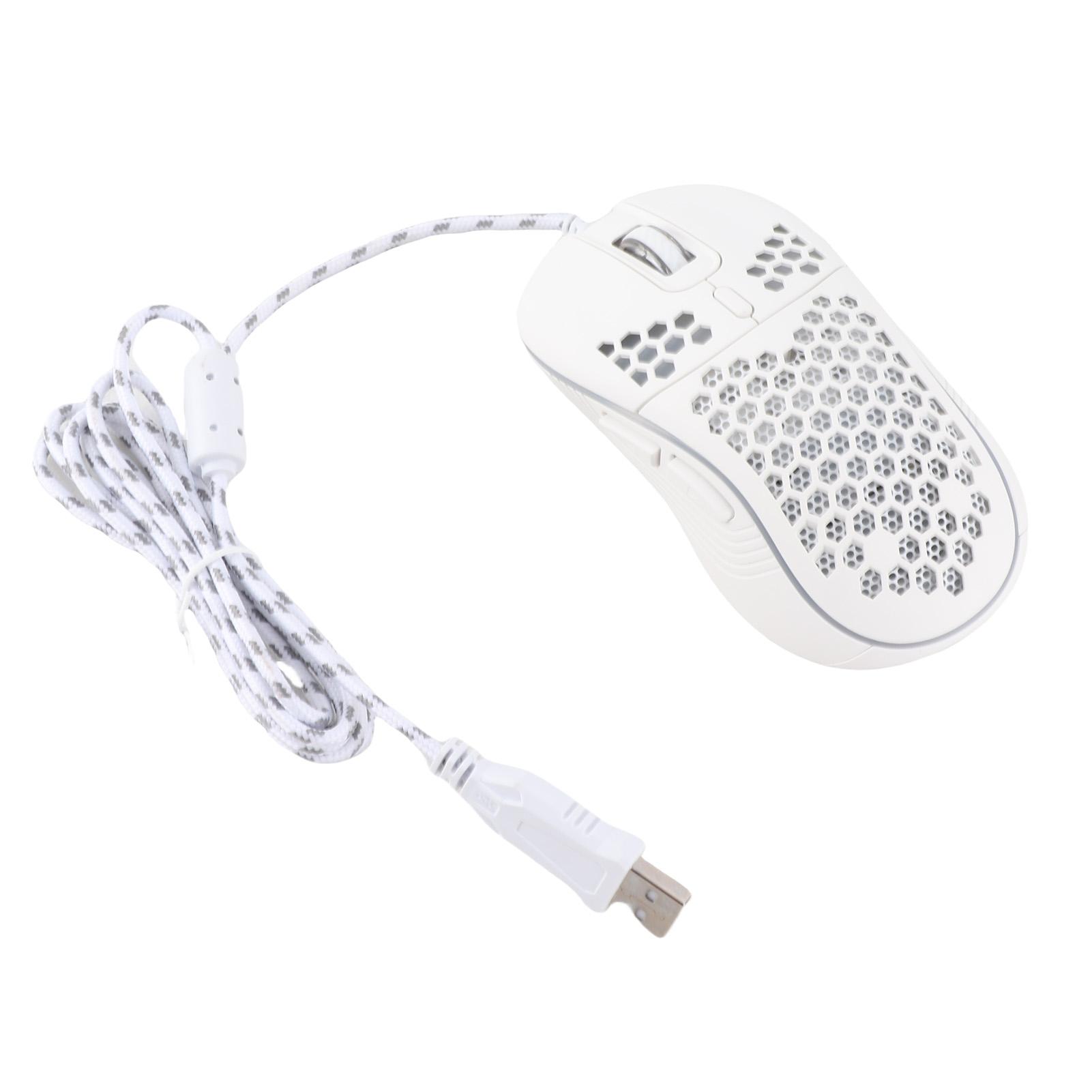 

Проводная игровая мышь с подсветкой, 6 программируемых кнопок, 8000 точек на дюйм, эргономичная игровая мышь с RGB-подсветкой для белый