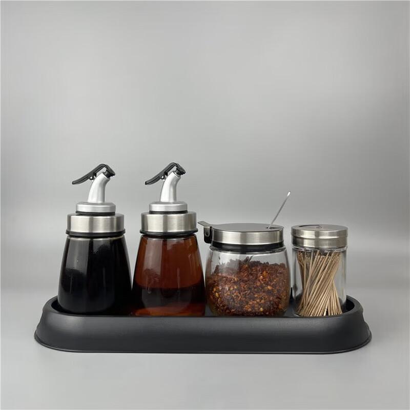 Junchu Commercial Glass Seasoning Set