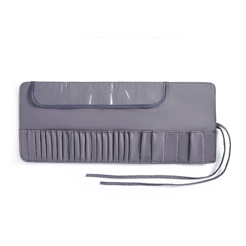 

Водонепроницаемая складная косметичка 2021 года: Большая вместимость для хранения кистей для макияжа в дороге null светло-серый