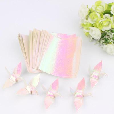 100 PZ 7cm Bianco Perla Carta Origami Quadrata Monofacciale Artigianato Fai da Te Colorato Scrapbooking